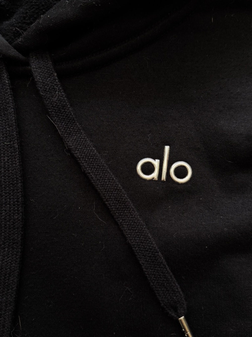 Alo Accolade Hoodie Sweatshirt - Black - Small - Picture 2 of 6